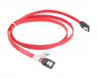 SATA 3 (6GB/S) 1m Metal Clips - Red
