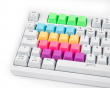 20-Key Blank Rubber Keycap Set - Rainbow