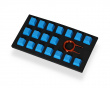 18-Key Rubber Double-shot Backlit Keycap Set - Sky Blue