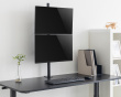 Vertical Display Stand in Steel - 2 Monitors