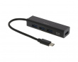 USB-C Mini Hub 4xUSB-A Ports - Black