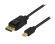 DisplayPort to Mini Displayport Cable 2m - Svart
