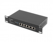 SWITCH POE 19” 6-PORT 100MB (4 PORTS POE, 30W/PORT, MAX 60W)