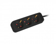 Power Strip 3-sockets 1.5 Meter - Black