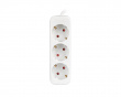 Power Strip 3-sockets 1.5 Meter - White