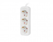 Power Strip 3-sockets 1.5 Meter - White