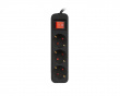 Power Socket Extension 3-sockets 1.5 Meter - Black