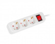 Power Socket Extension 3-sockets 1.5 Meter - White