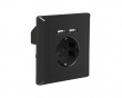 AC Power Socket With 2 USB Ports - Black