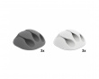 Cable Holder 3 Way 6 pcs - Gray/White
