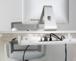 Premium Under-desk Cable Tray Organizer - White