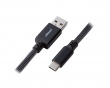 Classic Coiled Cable USB A to USB Type C, Carbon Grey - 150cm