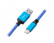 Pro Coiled Cable USB A to USB Type C, Galaxy Blue - 150cm
