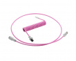 Pro Coiled Cable USB A to USB Type C, Strawberry Cream - 150cm