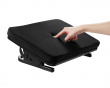 Ergonomic Tiltable Footrest with Soft Cover - Black