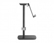 Aluminum Headphone Stand with Tiltable Phone Holder - Black