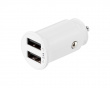 Dual USB Car Charger 12W, 2.4A - White