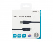 USB-C to USB-A 2.0 Cable Black - 1 meter