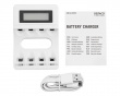 USB battery charger for 4xAA/AAA Ni-MH/Ni-Cd batteries - White