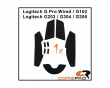 Soft Grips for Logitech G Pro Wired/G102/G203/G304/G305 Series - White