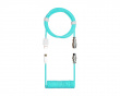 Coiled Cable USB-C to USB-A 1.5m - Aviator - Pastel Cyan