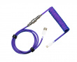 Coiled Cable USB-C to USB-A 1.5m - Aviator - Thunderstorm Blue/Purple