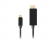 USB-C to DisplayPort Cable 4k 60Hz Black - 0.5m