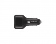 Coney Car Charger - 2x USB-A 1x USB-C 84W PD 3.0 - Black