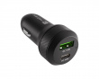 Coney Car Charger - 1x USB-A 1x USB-C 48W PD 3.0 - Black