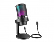 AMPLIGAME A8 USB Gaming Microphone RGB (PC/PS4/PS5) - Black