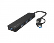 USB-C 3.0 Hub Mayfly Black + USB-A Adapter - USB Hub