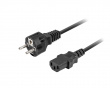 Power Cord CEE 7/7 to C13 - Black - 1.8m