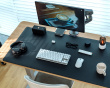 PVC Leather - 1200x600mm Mousepad / Desk Pad - Black