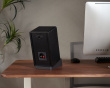 Tilted Desktop Speaker Stand Pair - Small - Black