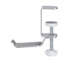 Clamp-On Headset Stand - Universal Headphone Holder - Silver