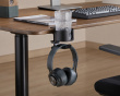 Clamp-On Headphone Holder with Cup Holder - Black