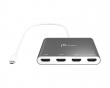 USB-C to 4-Port HDMI Multi-Monitor Adapter