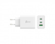 Wall Charger GaN, 65 W, 2x USB-C, 1x USB-A, 3-Port Charger