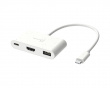 USB-C to HDMI 4K and USB Type-A with 90W Power Delivery - White