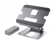 Adjustable Laptop Stand in Aluminum with 4K USB-C Mini Docking Station