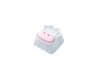 Cute Cow Silicone Aluminum Alloy Artisan Keycap - White