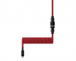 USB-C Coiled Cable - Red / Black