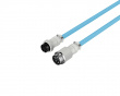 USB-C Coiled Cable - Light Blue / White