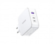 Nexode 140W USB-C PD GaN - 3-Port Wall Charger + USB-C Cable 1.5m - White