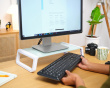 Monta Glass Monitor Stand - White