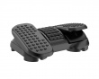 Adjustable Massage Footrest with Split Pedals & Rollers - Black
