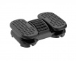 Adjustable Massage Footrest with Split Pedals & Rollers - Black