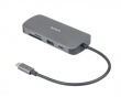 USB-C Docking Station with 8 Ports - Grey