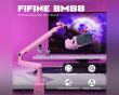 Low-Profile Boom Arm Stand - Pink