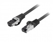 CAT 8.1 Ethernet cable S/FTP LSZH - Black - 0,25m